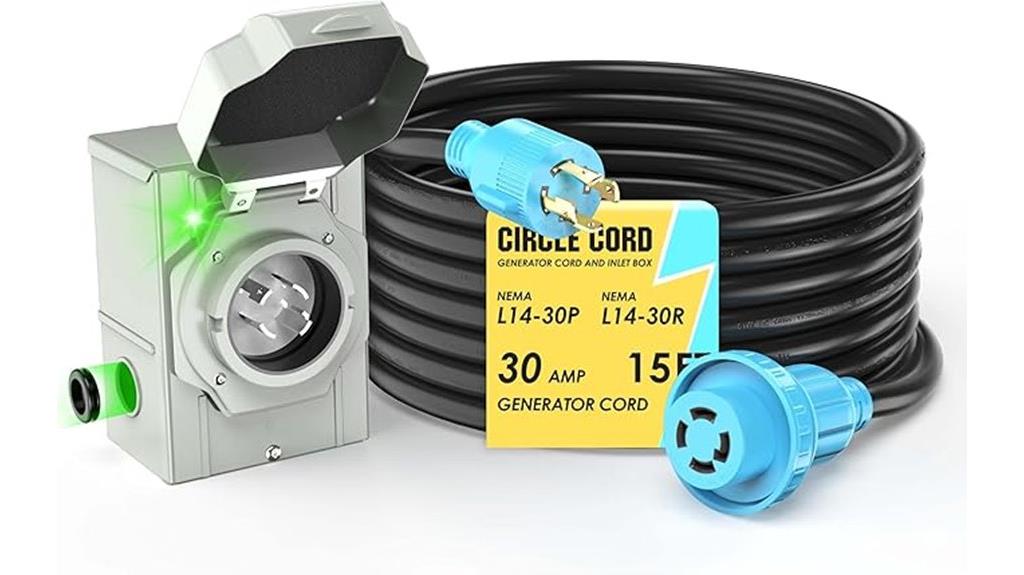 15 foot 30 amp locking