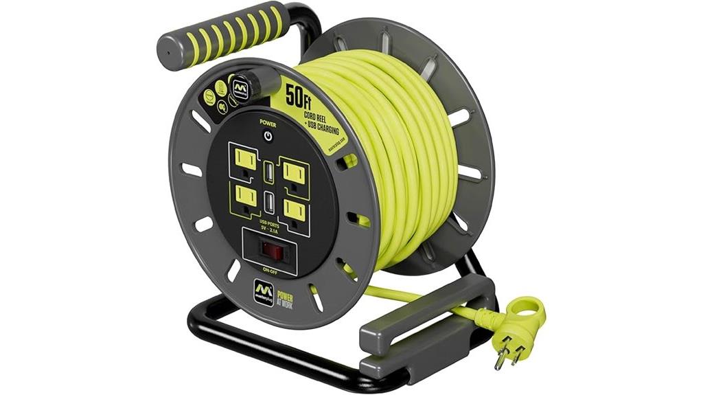50ft retractable extension reel