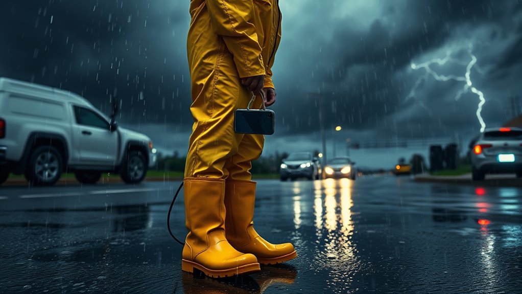 avoid charging during storms