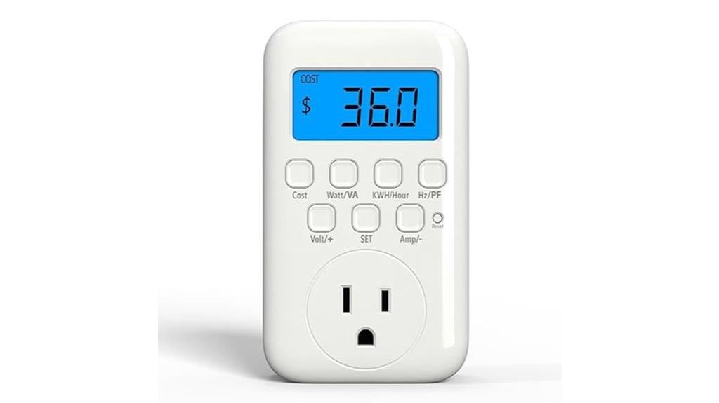 backlit power usage monitor