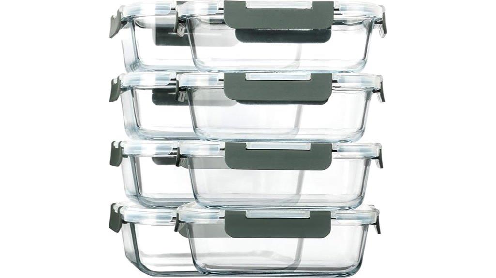 eight glass storage sets