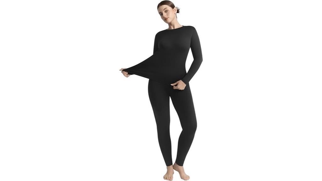 fleece lined women s thermal set