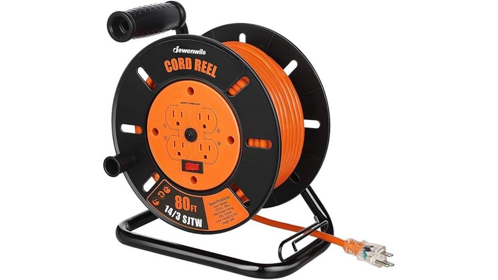 heavy duty 80ft retractable cord