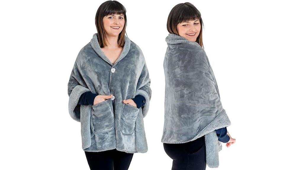 luxurious dual layer poncho