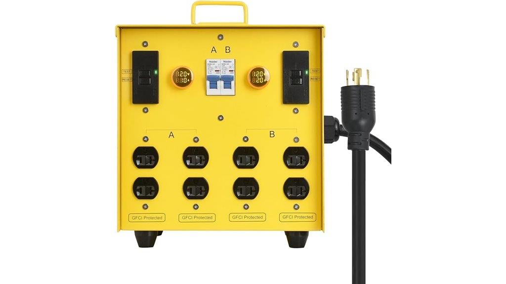 portable power center with meters