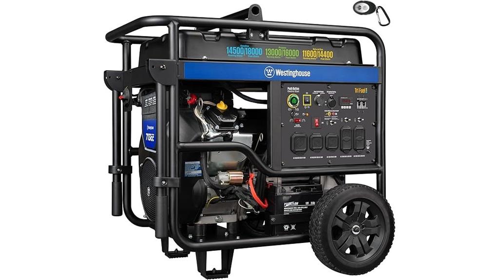 portable tri fuel generator with electric start