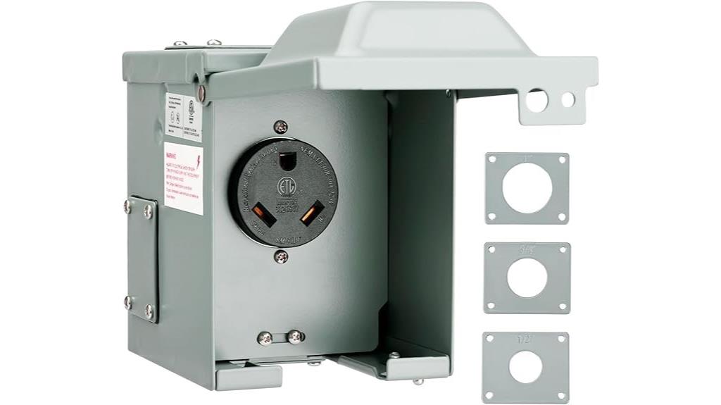 rv ev power outlet box