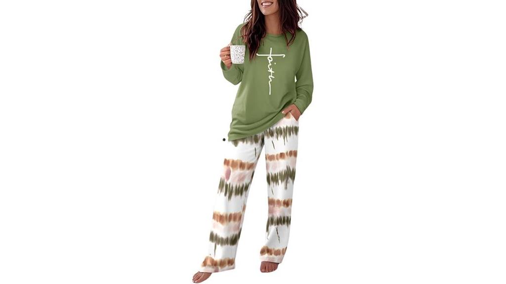 women s pajamas two piece set