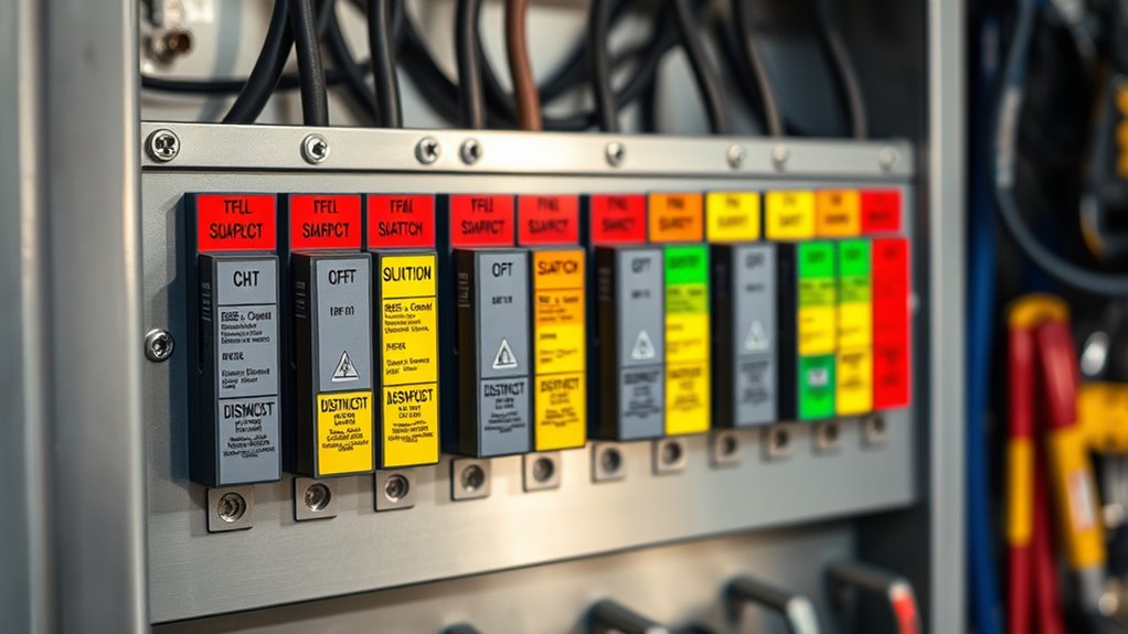 label disconnect switches clearly