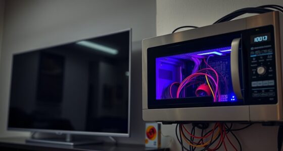 microwave triggers tv shutdown