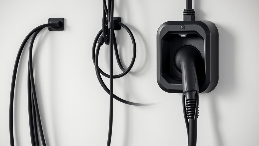 organized evse cable storage