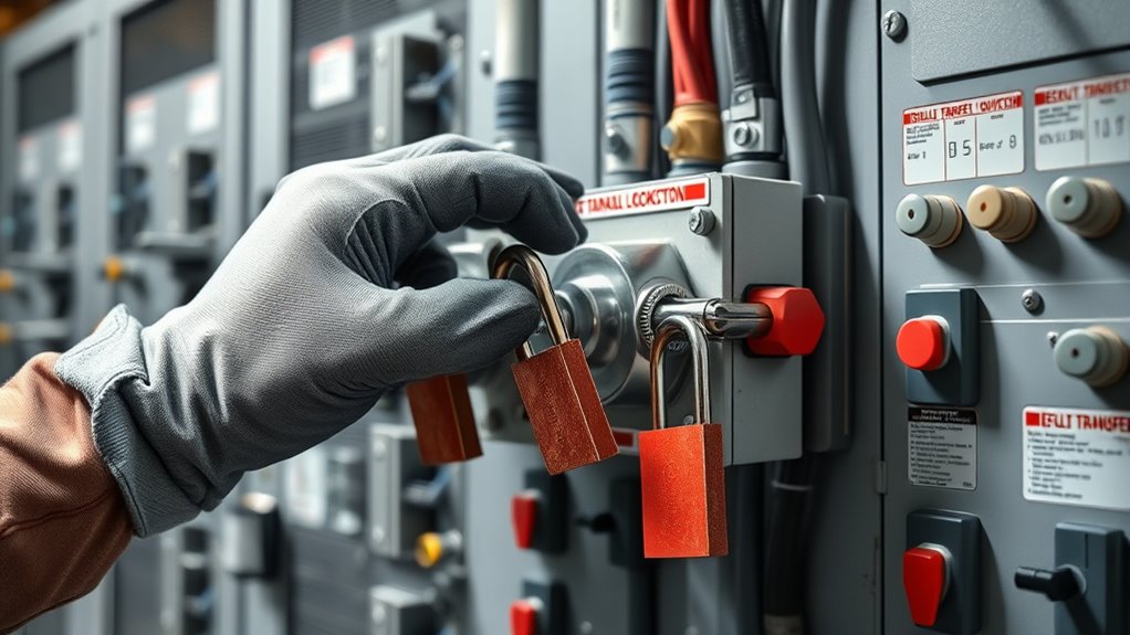 prevent backfeed during lockout