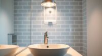 safe bathroom lighting placement