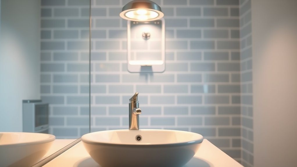safe bathroom lighting placement