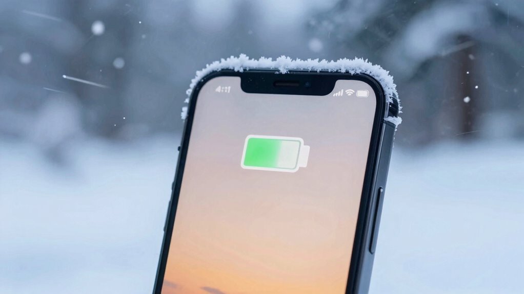 battery efficiency decreases in cold