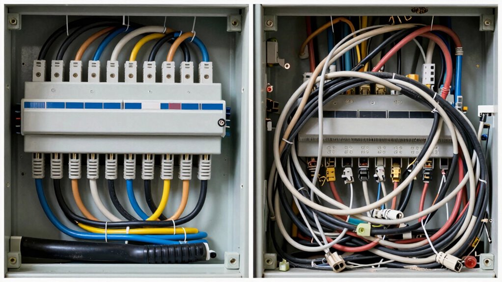 meticulous cable organization and labeling