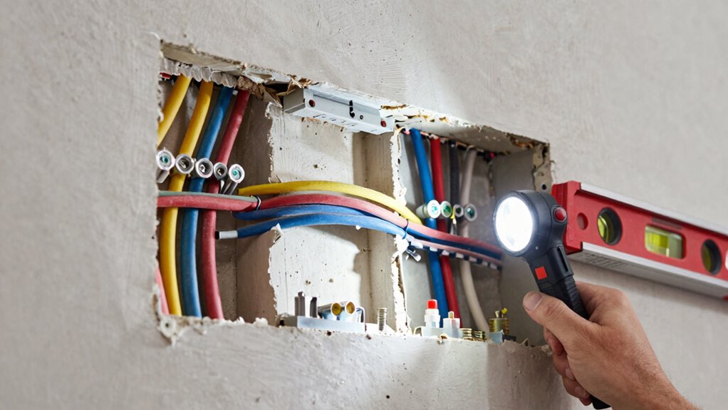 pre wire wall before drywall