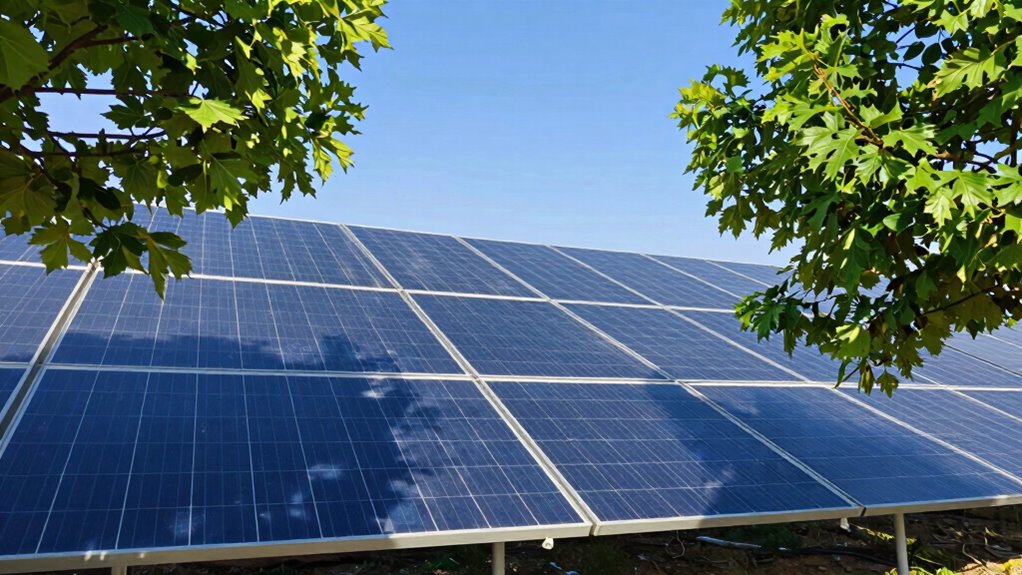 shade reduces solar efficiency