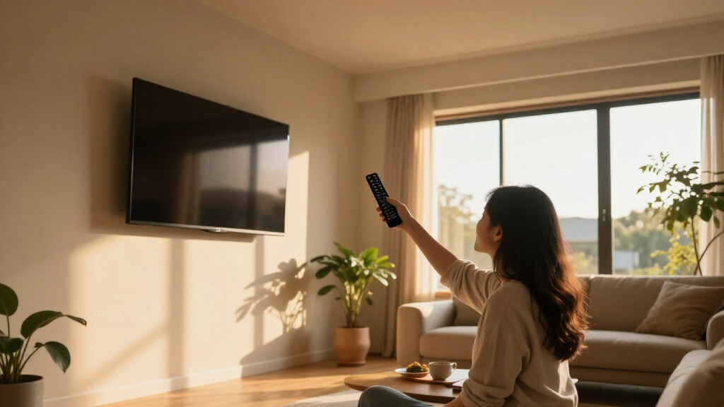 She Didn't Want Her TV Taking Up Wall Space — So She Hung It From The Ceiling