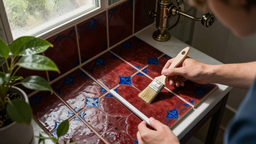 A Tiny Bathroom Went From Grimy To Cozy After A "Gothic-Aquatic" Redo