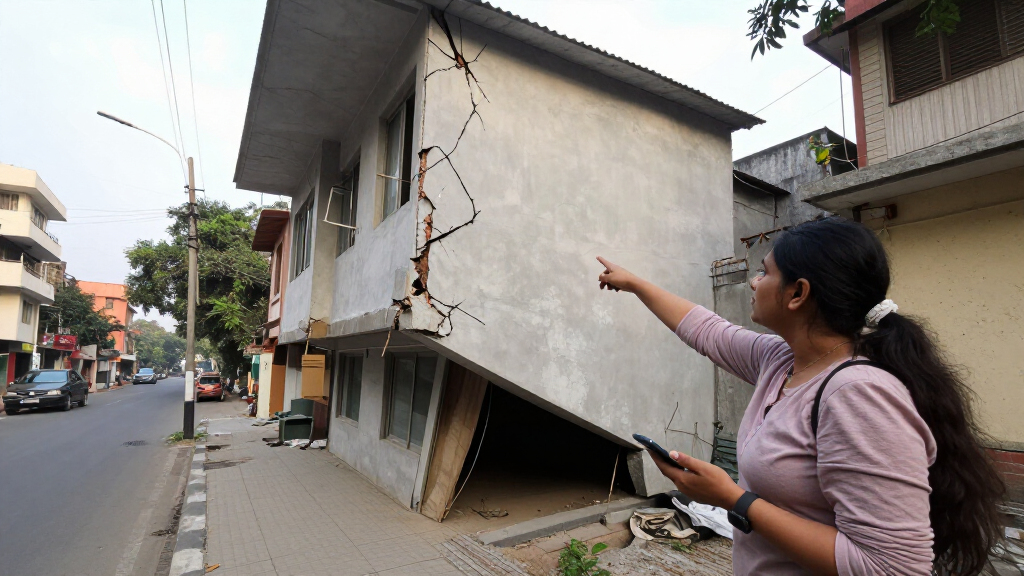 Four-Storey Building Tilts In Delhi, Residents Evacuated Amid Collapse Fears - NDTV