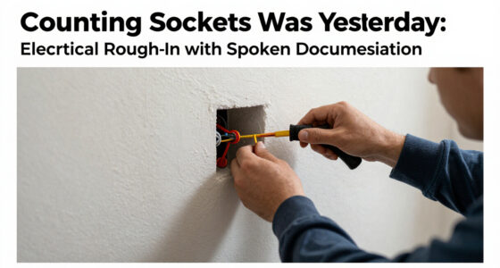 Counting Sockets Was Yesterday: Electrical Rough-In with Spoken Documentation