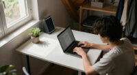 Her Home Office Is In An Unexpected Location — Now It's Clutter-Free
