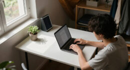 Her Home Office Is In An Unexpected Location — Now It's Clutter-Free